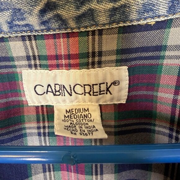 VTG Cabin Creek Jean Barn Coat Shacket Sz Medium Women's Thick Button Up - Picture 2 of 10